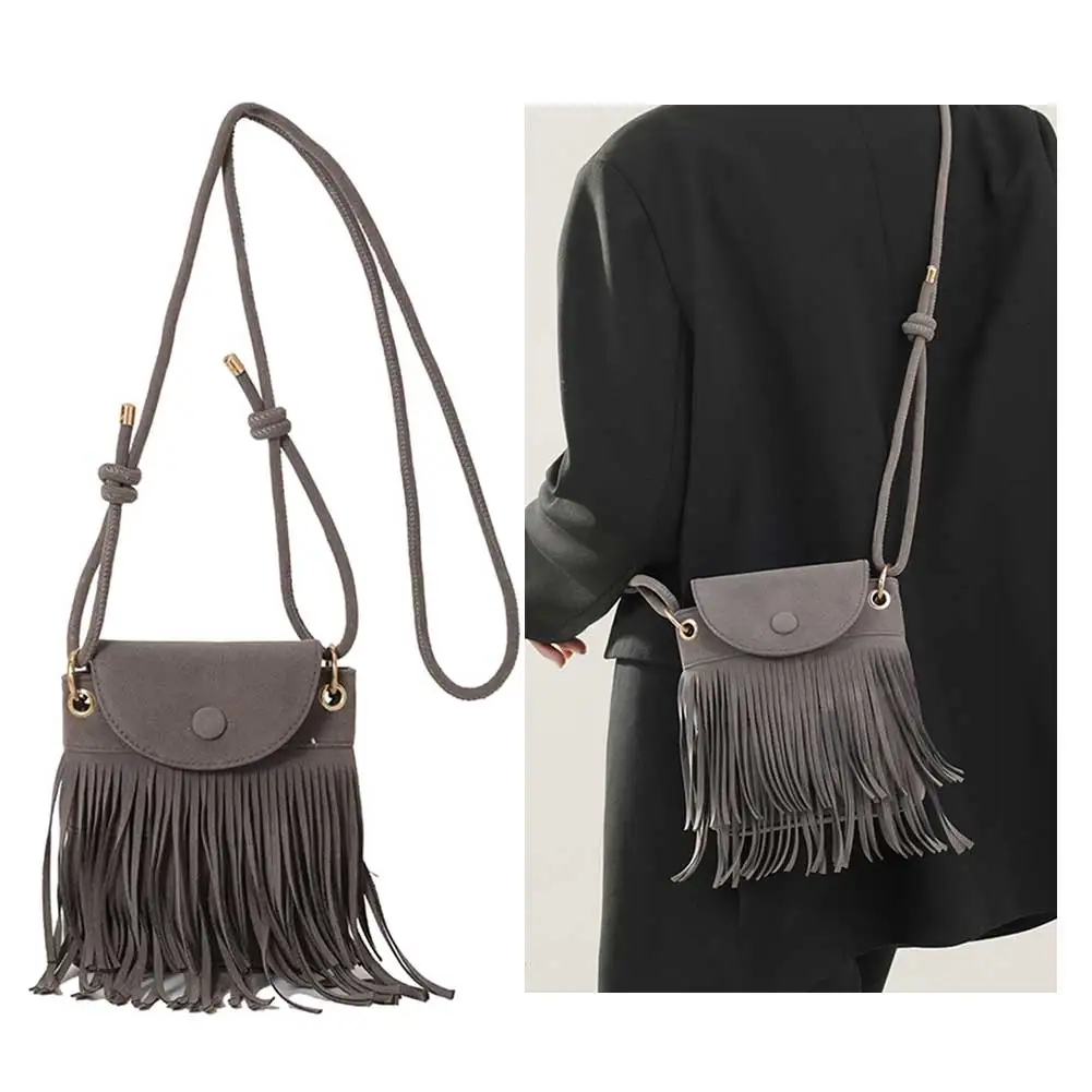 

Fringe Design Crossbody Shoulder Bag with Adjustable Strap Messenger Bag Trendy Tassel Versatile for Women for Autumn and Winter