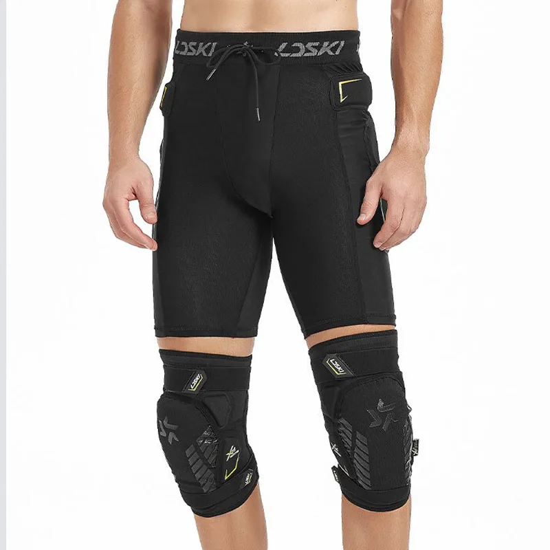 Afbeelding 5: Sneeuwski beschermende uitrusting set kniekap heupkussen Warm en schokbestendig Fietsen, wandelen en buitensport unisex