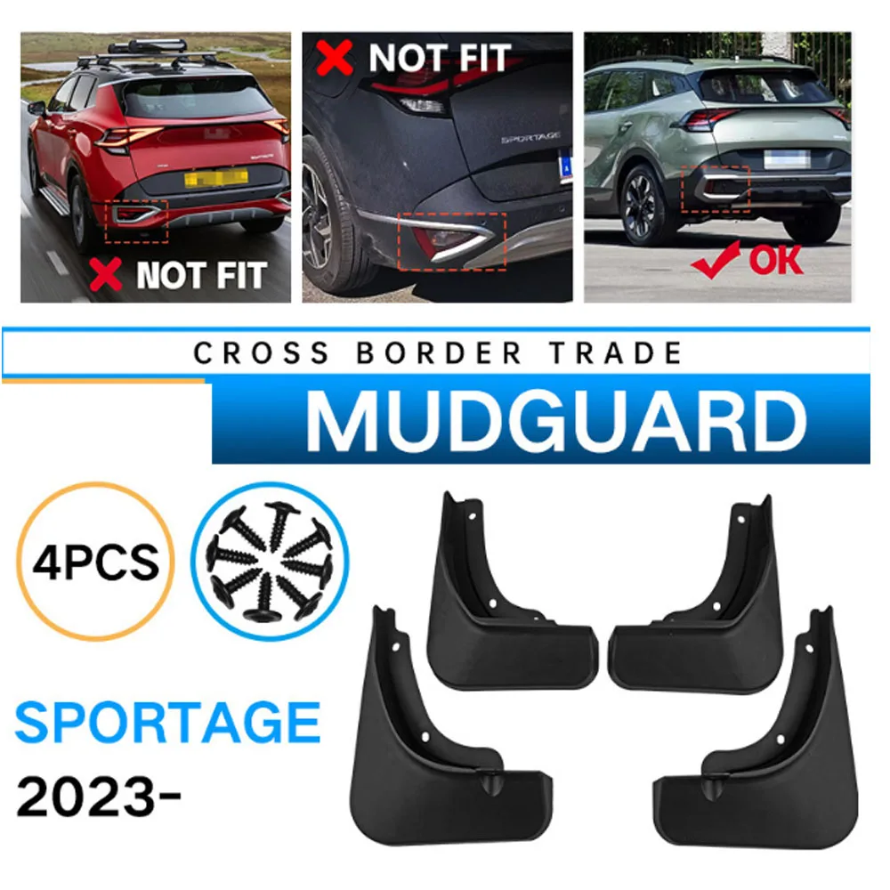 

Car Mudguards For KIA Sportage NQ5 2023 2024 ABS Mud Guards Fender Flare Mudflaps Exterior Parts Auto Accessories