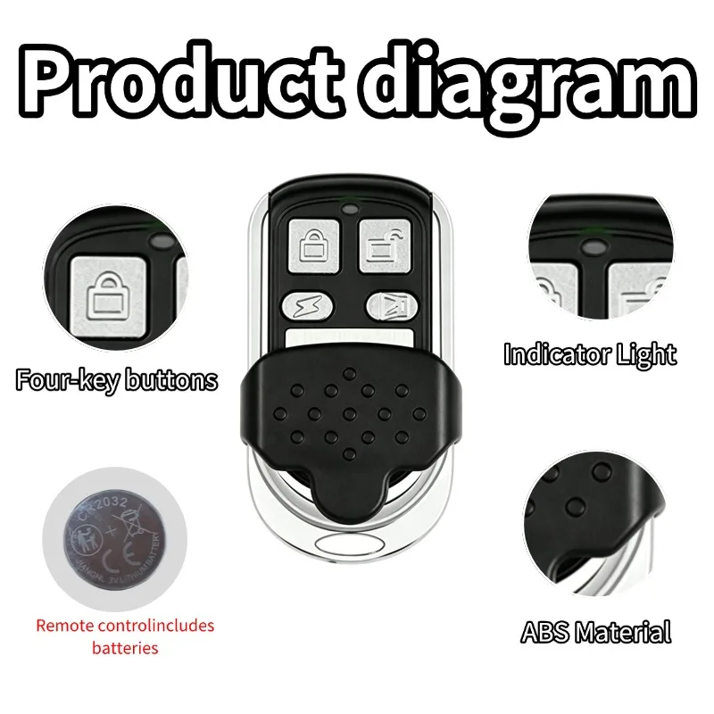 433MHz Universal Wireless Remote Control AC 110V 220V 10Amp 2200W 4CH Relay Receiver Module RF Switch for Gate Garage Opener