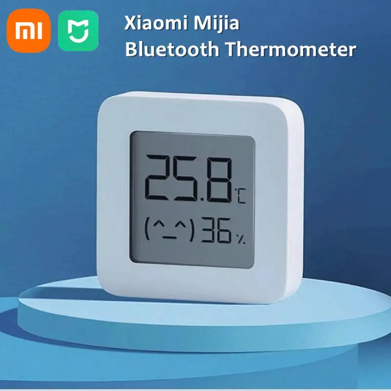 Xiaomi Mijia-termómetro Digital con Bluetooth 2, higrómetro inteligente LED inalámbrico, Sensor de temperatura, funciona con la aplicación Mijia