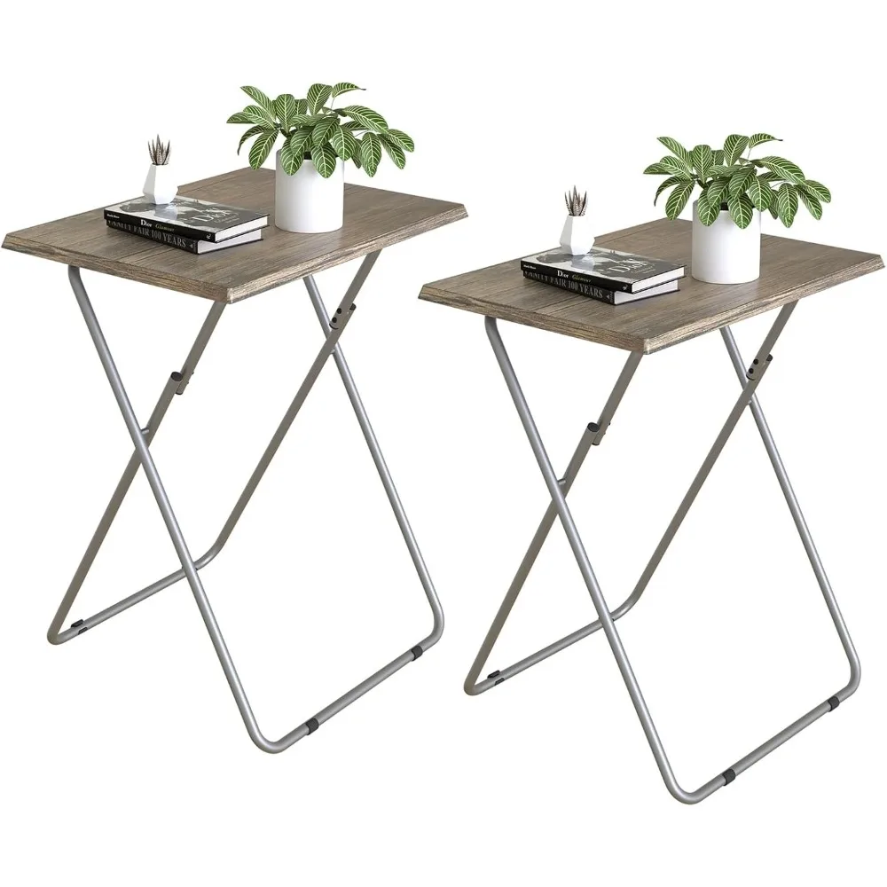 

4 you TV Tray Table TV Dinner Tray with Sturdy MDF Set of 2,Eating Trays for Living Room with No Assembly Required,Small
