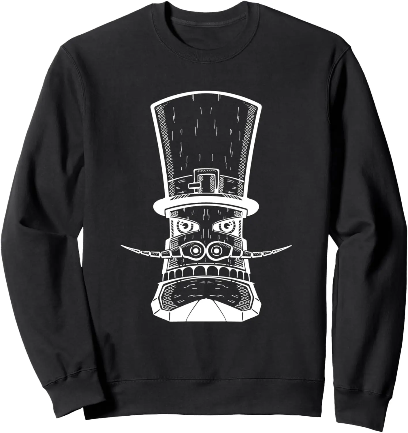 Cyborg Robot with Top Hat, Cylinder Hat, High Hat Sweatshirt