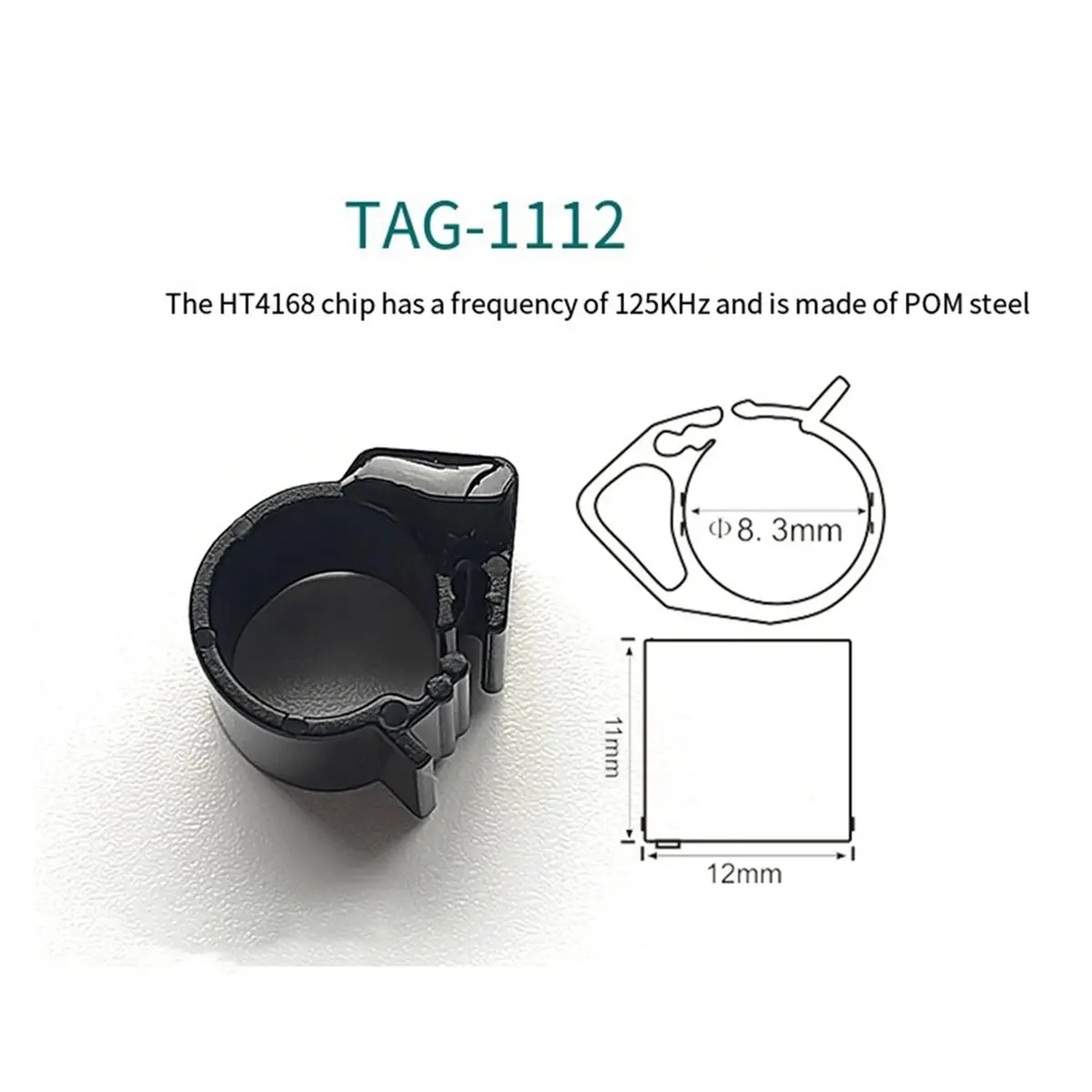DT85 HOT 10Pcs 125KHz HT4186 Chip Ring Tag for Chiken Duck RFID Animal Foot Rings for Tracking Animal Management A