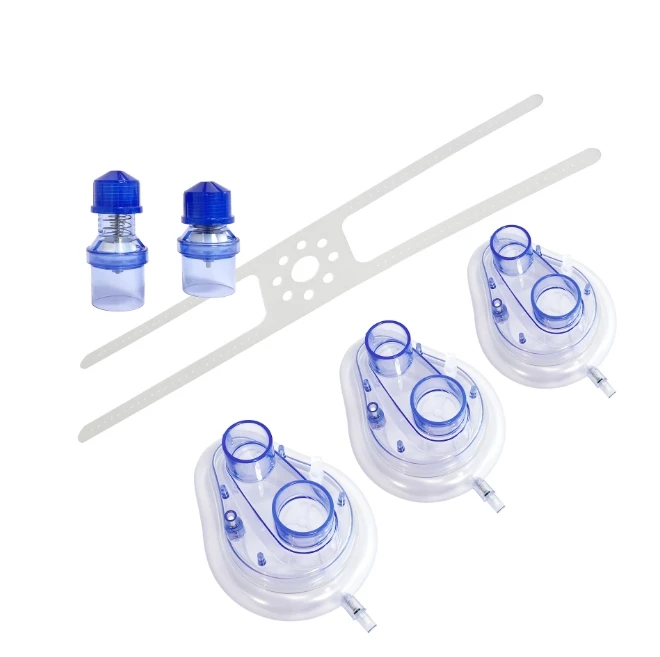 Disposable twin port  mask with peep valve