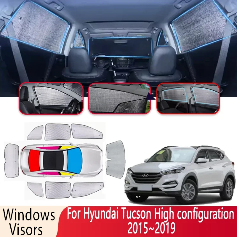 

Солнцезащитный козырек для Hyundai Tucson, высокая конфигурация 2015 ~ 2019, солнцезащитный козырек на лобовое стекло, теплоизоляция, автозапчасти, аксессуары для солнцезащитного козырька