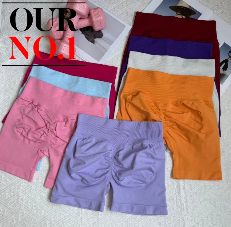 

25 Women's Fitness New High Quality High Elasticity Breathable Fitness Sports Fitness Yoga Pilates Cycling Shorts Women's Summer