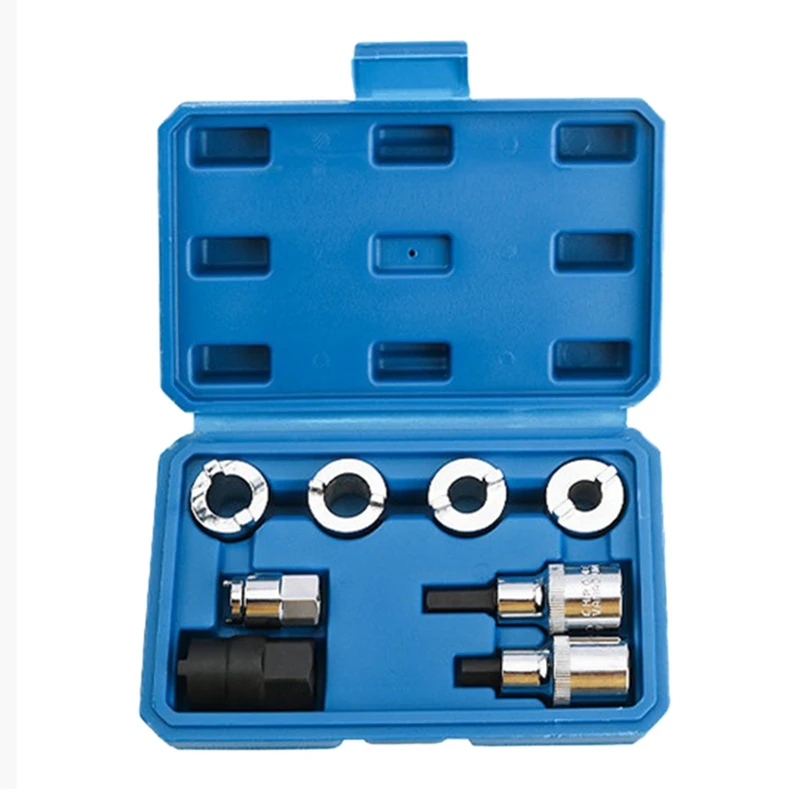 

8Pcs/Set Shock Absorber Dismantle Tools Suspension Strut Spreader Socket Sleeve Removal Install Kit Damping Screw