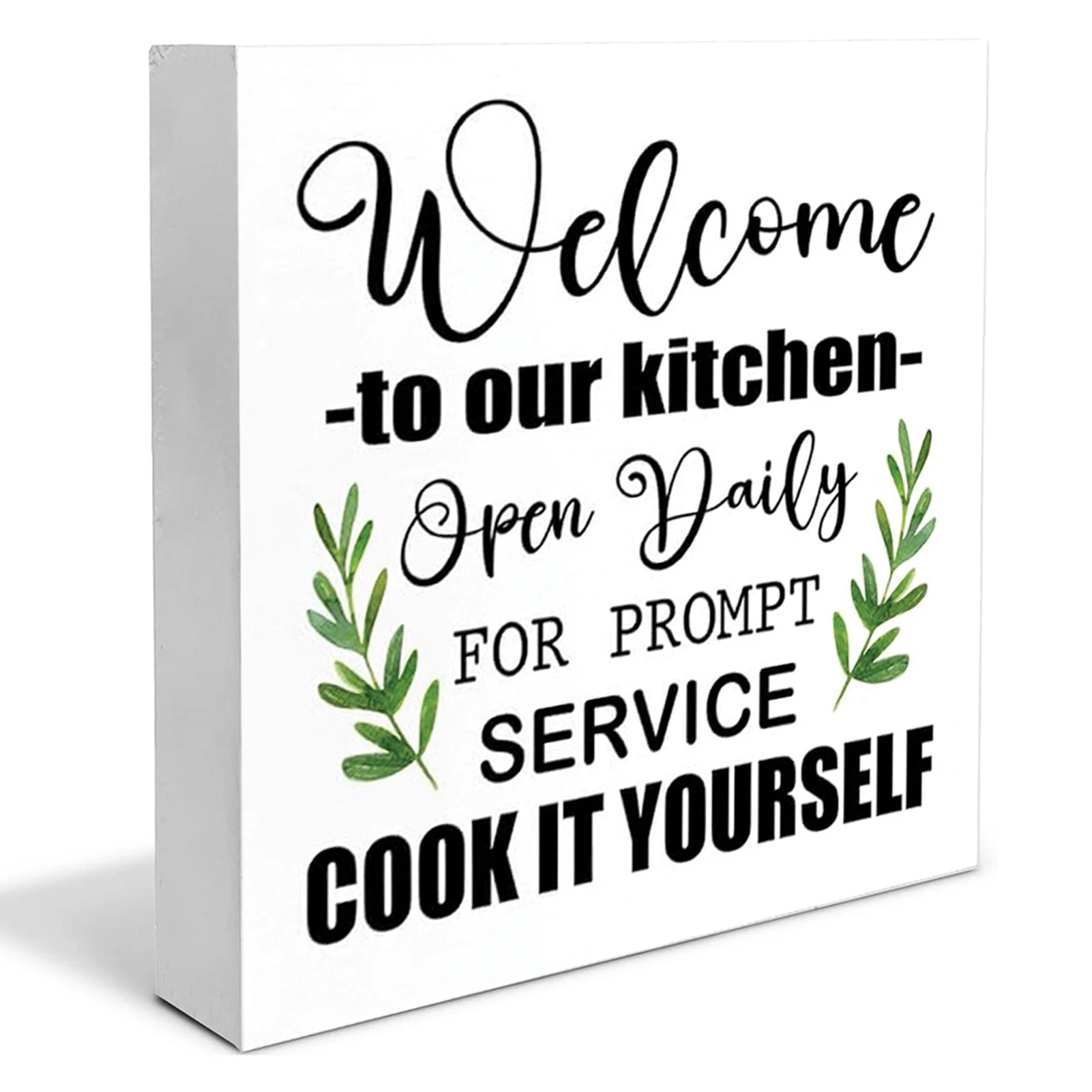 Kitchen Decor Funny Signs Personalised Novelty Block Plaque For Kitchen Decoration
