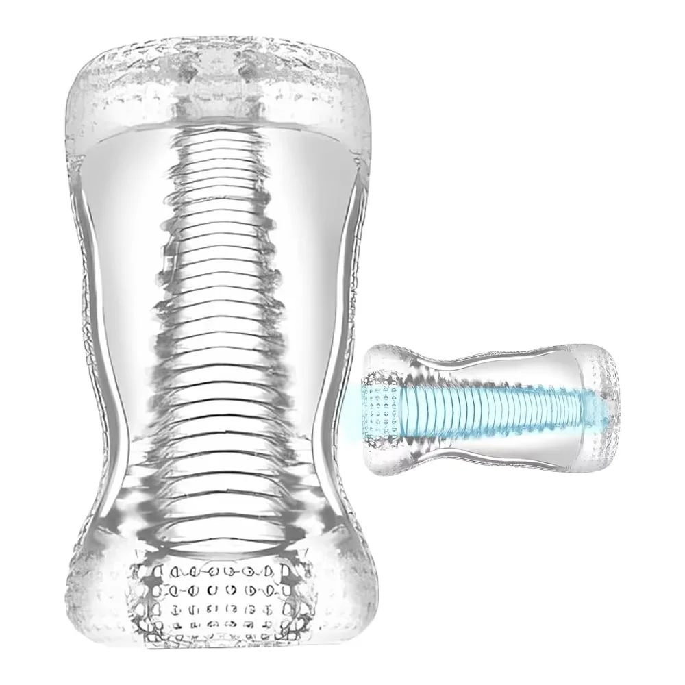 Male Masturbator Cup Soft Pussy Transparent Vagina Adult Goods Exerciser Transparent Masturbator Cup Adults Sex Toys for men 18+