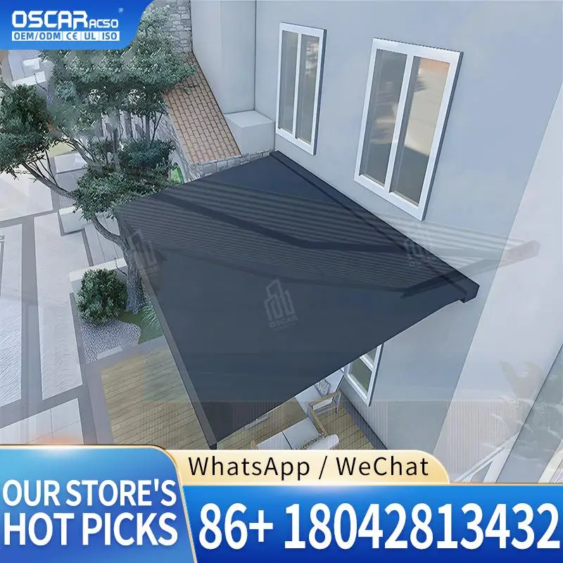 

Легкоустанавливаемый моторизованный полнокассетный выдвижной навес для улицы, патио, сада, балкона, кафе, магазина