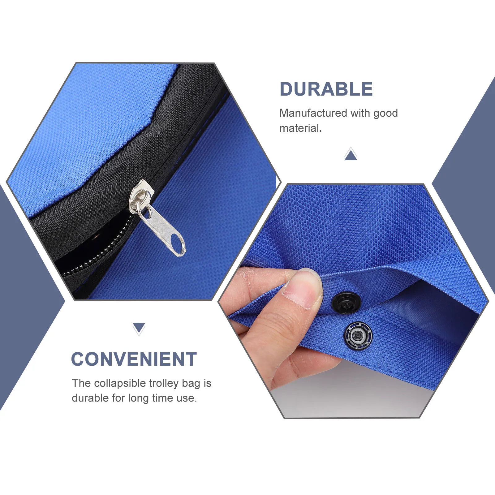 

Large Capacity Folding Shopping Bag with Wheels Portable Trolley Cart for Groceries Vegetables Fruits Laundry Travel Organizing