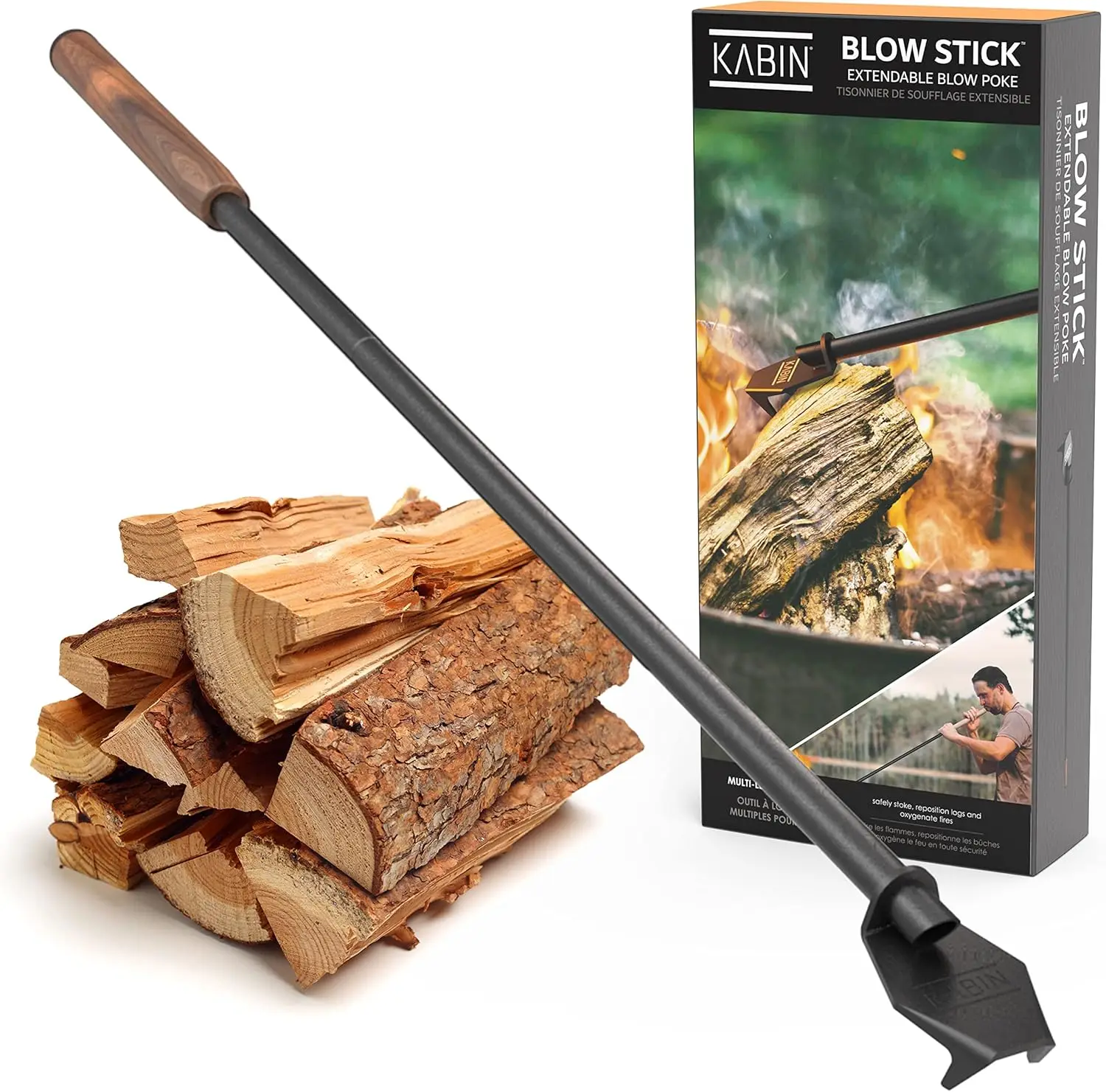 

Blow Stick - Extendable Fire Poker & Oxygenator for Fireplaces & Woodstoves