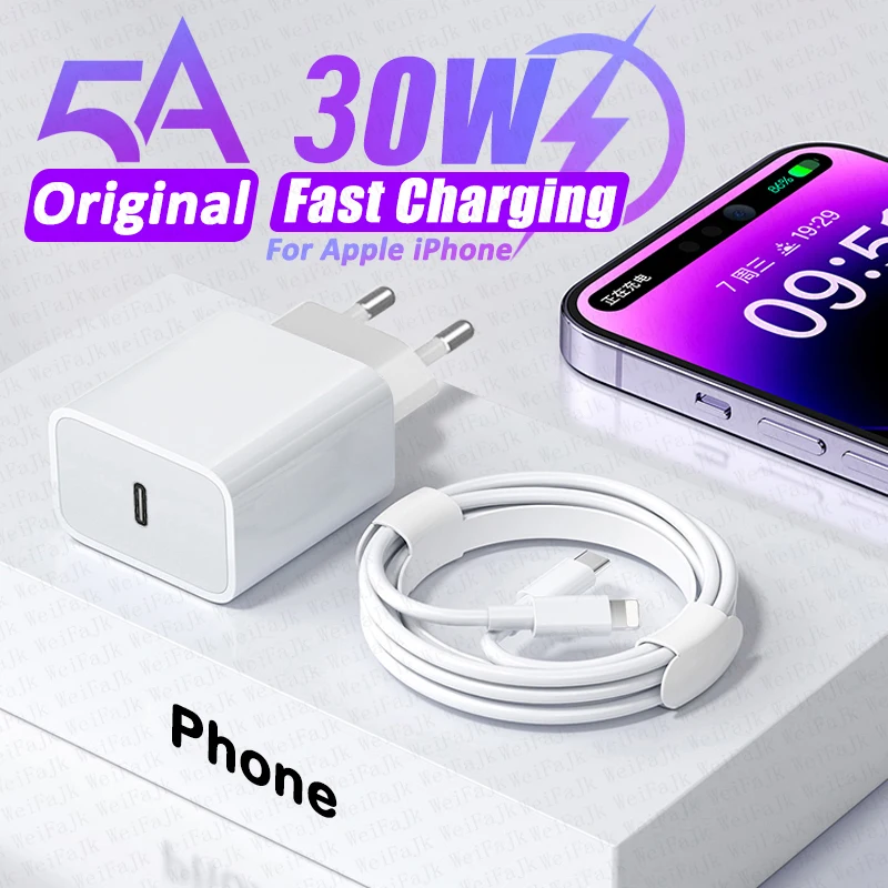 Original PD 30W Type C Quick Charger For APPLE iPhone 15 14 13 12 11 Pro Max SE Mini X XS XR 7 8 Plus Fast Charging iPhone Cable 500+ sold4,208.774,706.17Save 497.4-10%4300Shop1100209034 StoreSee prev