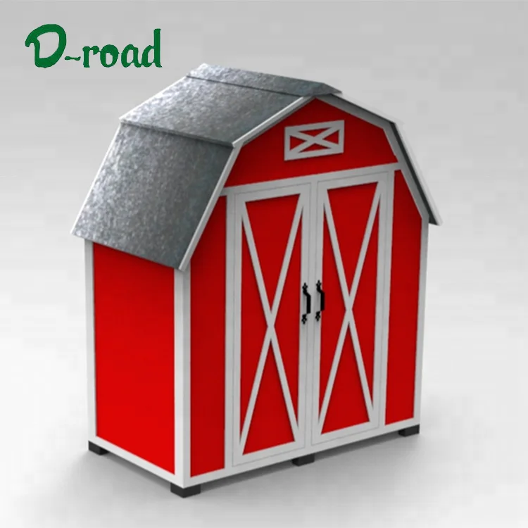 

Waterproof Top Galvanized Roof Garden Shelf Solid Wood Tool Storage Cabinet