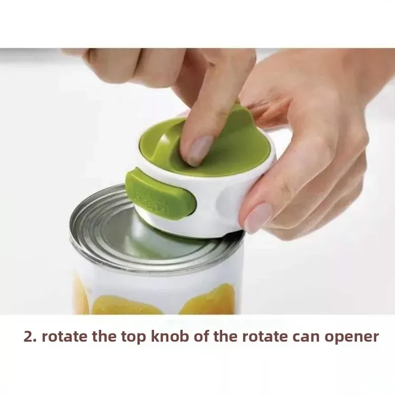 Rotary Can Opener for Kitchen Manual Jar Opener Bottle Twist Off Tool Non-Slip Labor Saving Household Gadget Easy Clean view 2