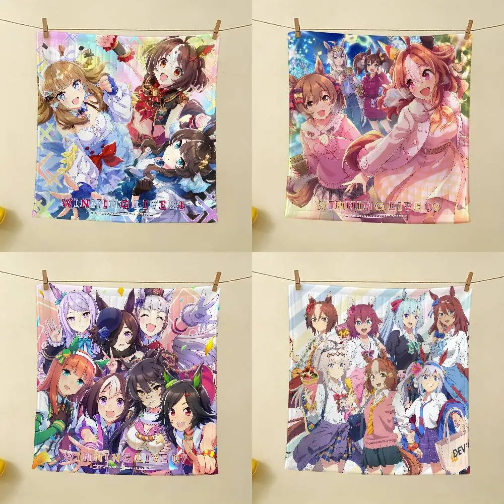 Anime P-Pretty D-Derby New 25x30cm Small Hand Towel Quick Dry Decorative Kitchen Towel Gauze Towel Home Restaurant