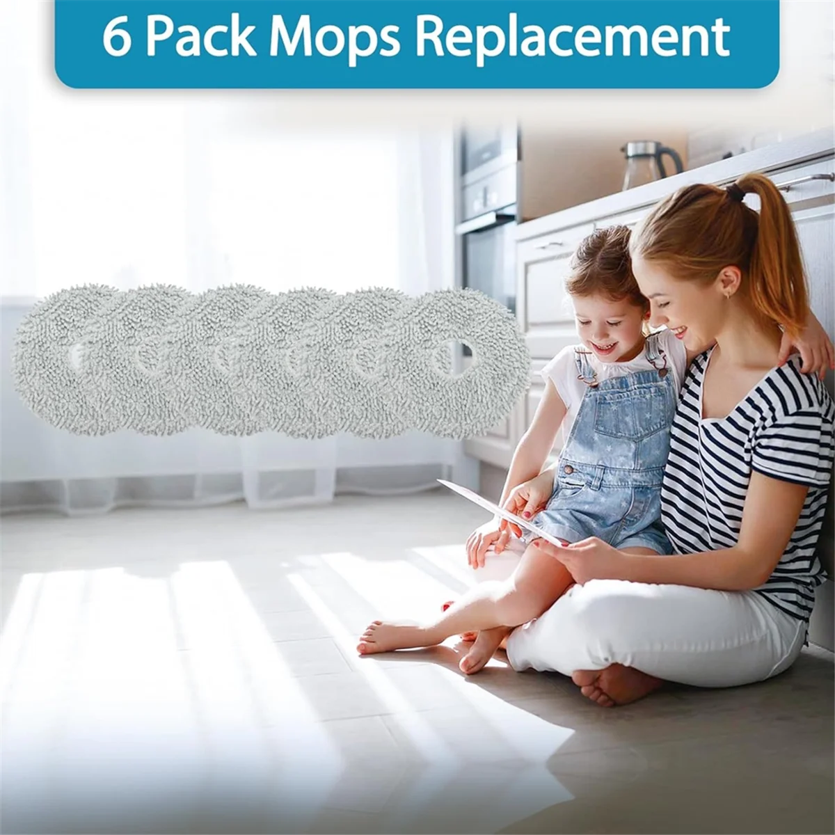 Tampons de remplacement pour aspirateur robot Dreame L10s Ultra/L10, 6 pièces, réutilisables