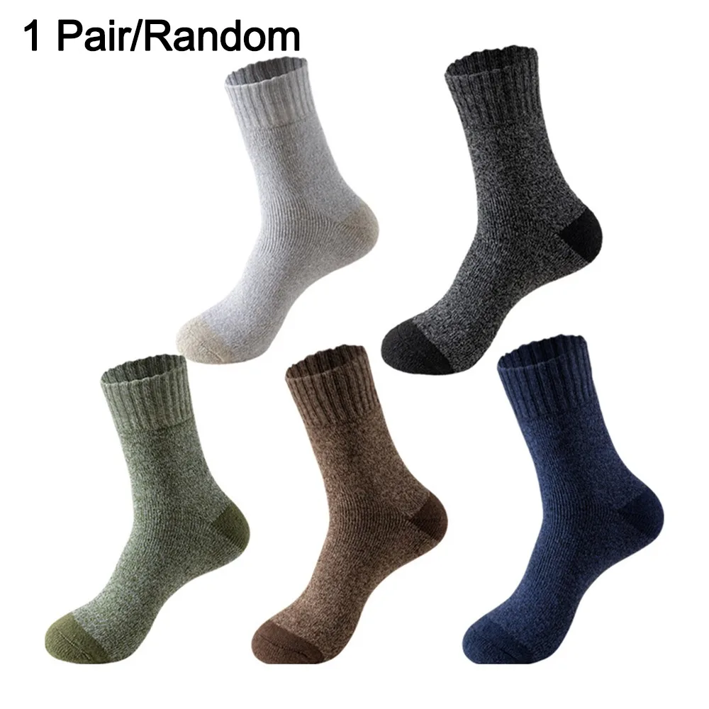 

Новые толстые зимние носки с петлями, Нескользящие вязаные носки среднего размера, мягкие удобные теплые носки для мужчин и женщин