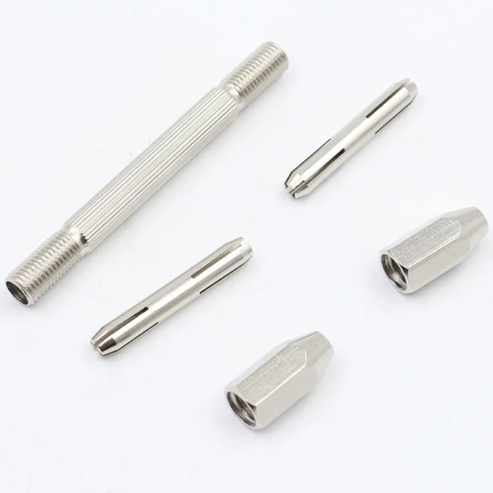 Convenient Pin Vise Tool Kit with Reversible Collet Holder Screwdrivers and 4 Collet Sizes for Home DIY Watch and Clock Repair