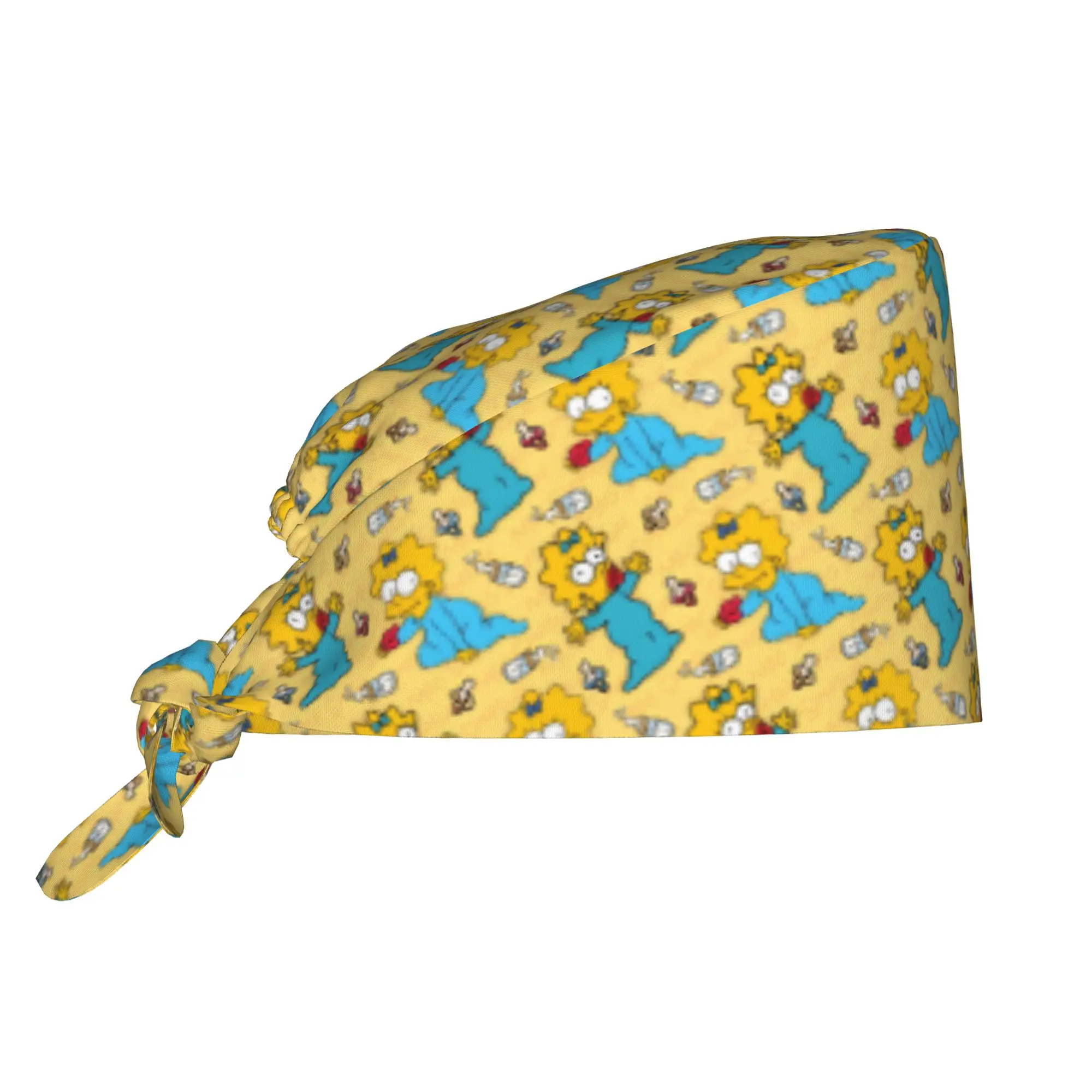 Custom S-Simpsoned Cartoon Medical Staff Scrubs Hat Unisex Homer Manga For Chef Hat Scrub Caps