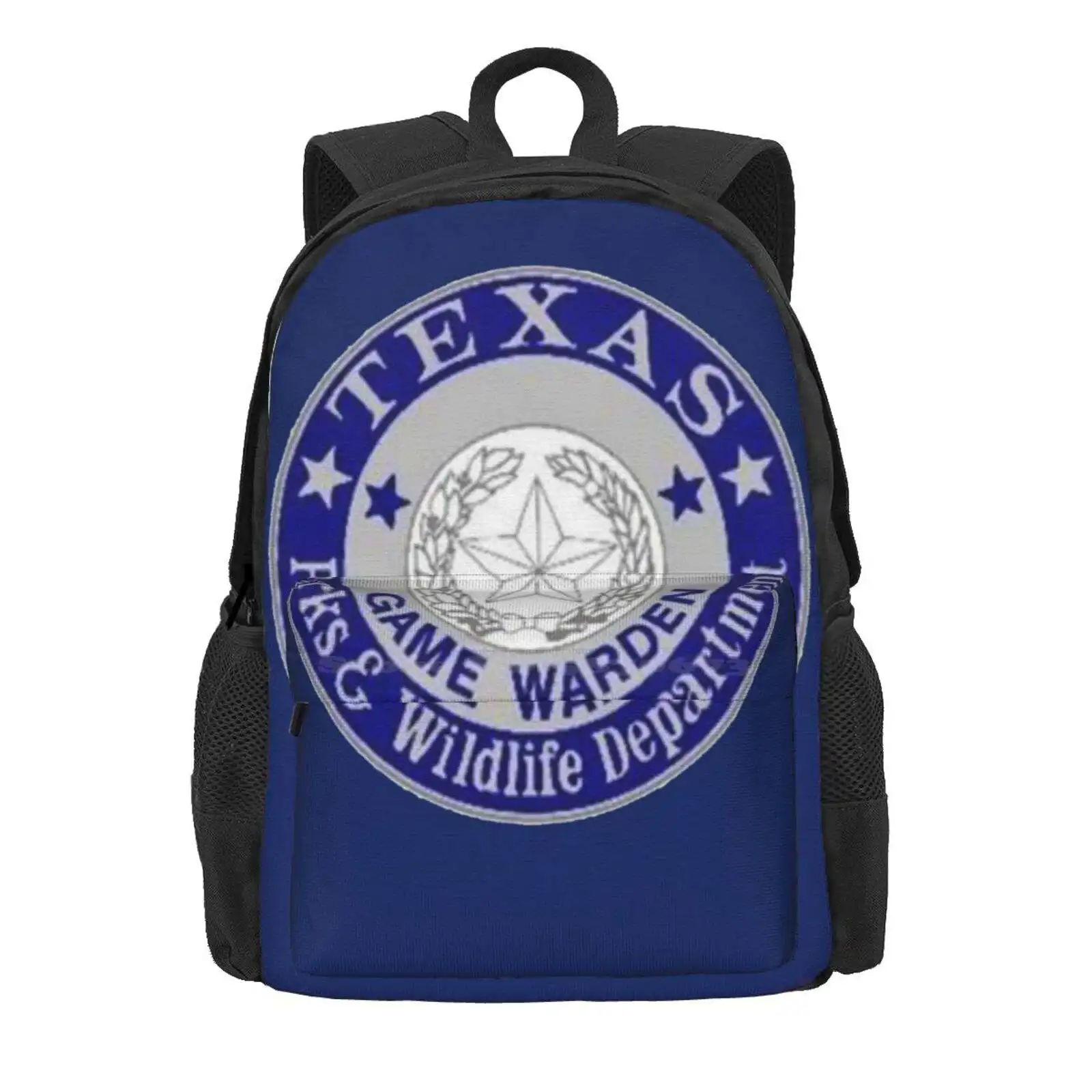 Texas Game Warden Hot Sale Schoolbag Backpack Fashion Bags Texas Game Warden Parks Wildlife Fish Conservation Law Enforcement