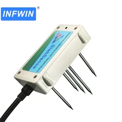 SlabSense Hydroponic Moisture Temperature EC Sensor For Rockwool Cocopeat etcďź SDI-12ďźRS485 Interface