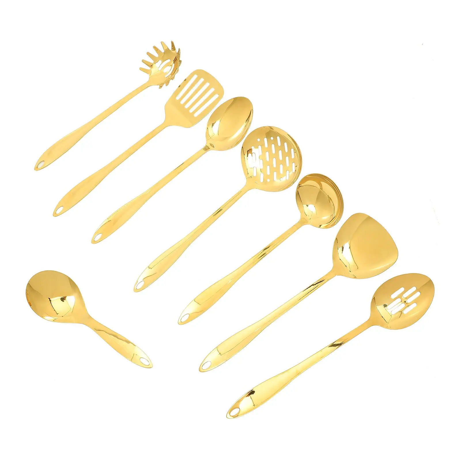 

Stainless Steel Kitchen Utensil Set 12Pcs Cooking Spoon Shovel Ladle Practical Household Tool Silverware Gadget