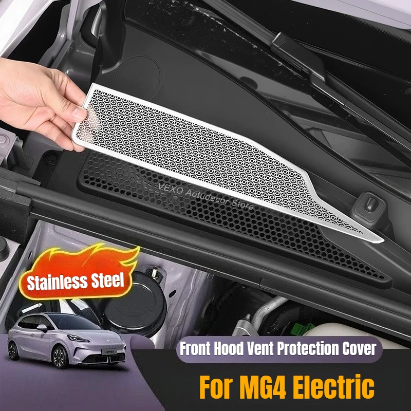 

For MG MG4 Front Hood Vent Protection Cover Anti-Blocking Engine Hood Air Intake Dust Sticker Trim Car Modification Accessories