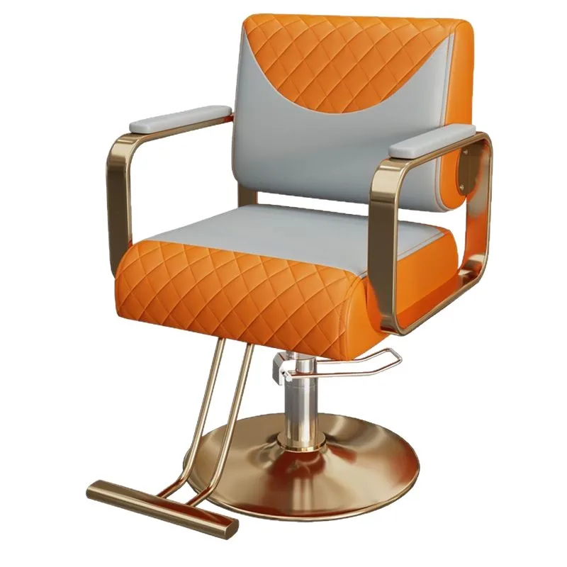 

High-end hair salon chair, special lifting stainless steel chair for hair perm and dyeing salon
