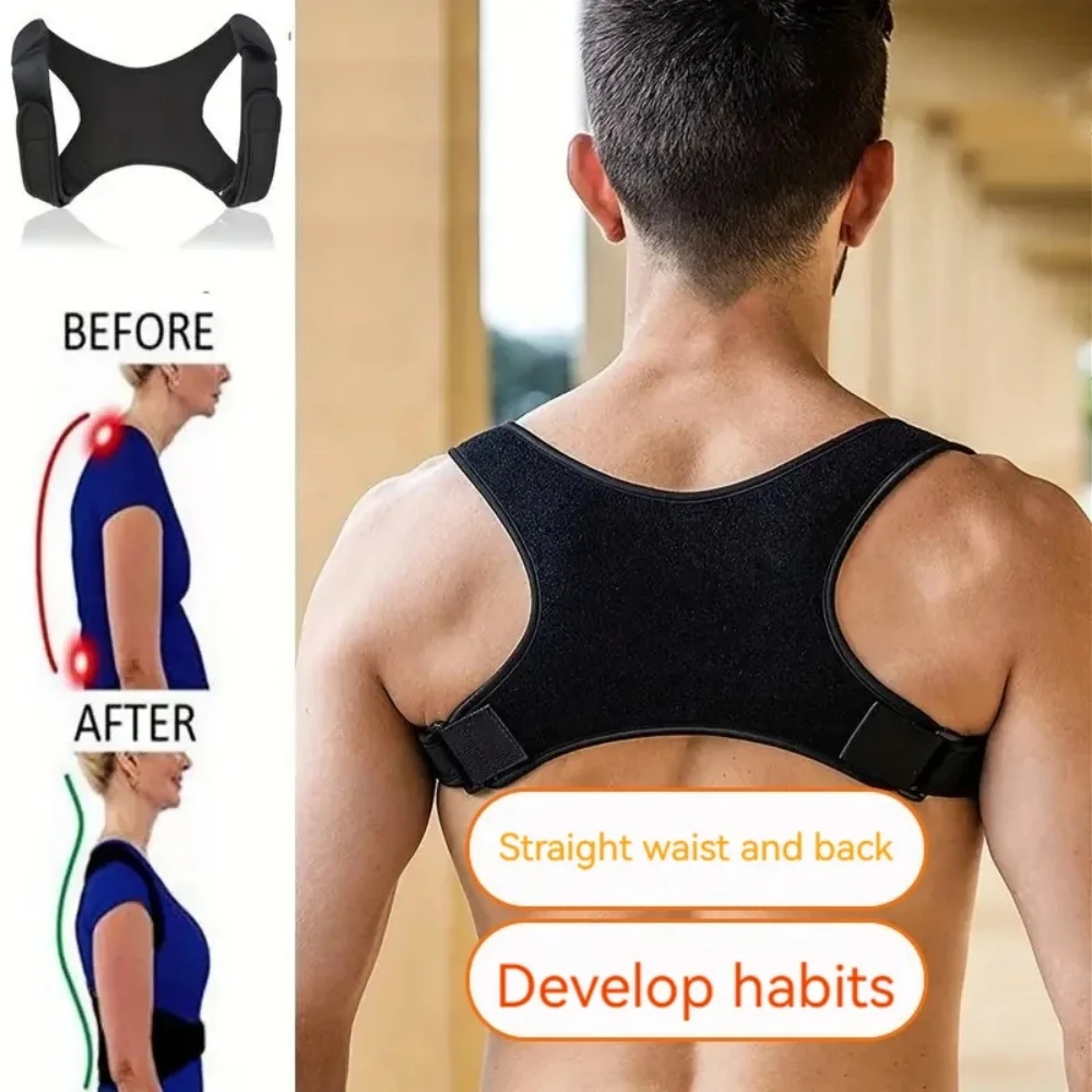 Adjustable Clavicle Posture Corrector Upper Back Brace Shoulder Lumbar Support Belt Corset Men Women Body Hunchback Correction