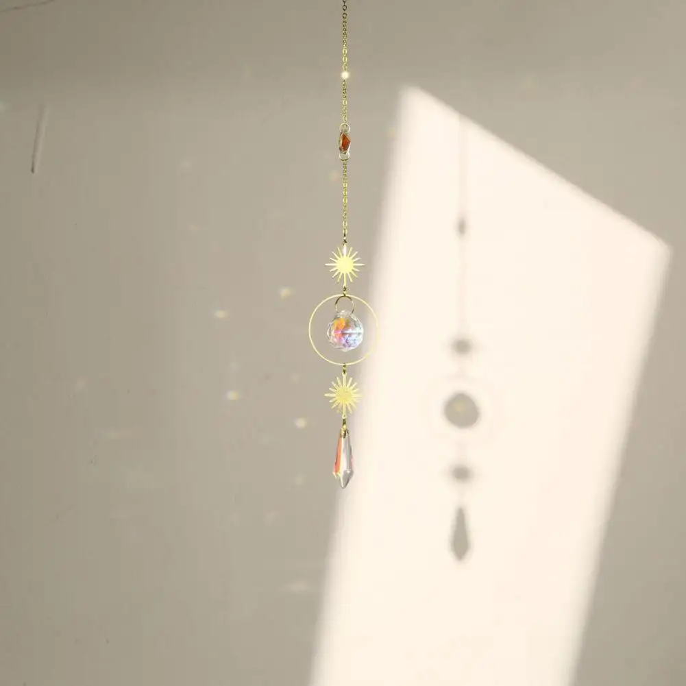 Scratch-free Sun Catcher Sun Catcher Window Decoration Faux Sun Catchers Prism Wind Chimes Rainbow Ornaments Hanging for Home