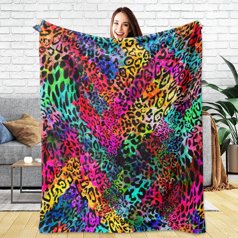 Pink Leopard In My Auntie Era Throw Blanket,Soft Couch,Reading Nook Layer,Birthday Anniversary Retro Casual Daily Keepsak