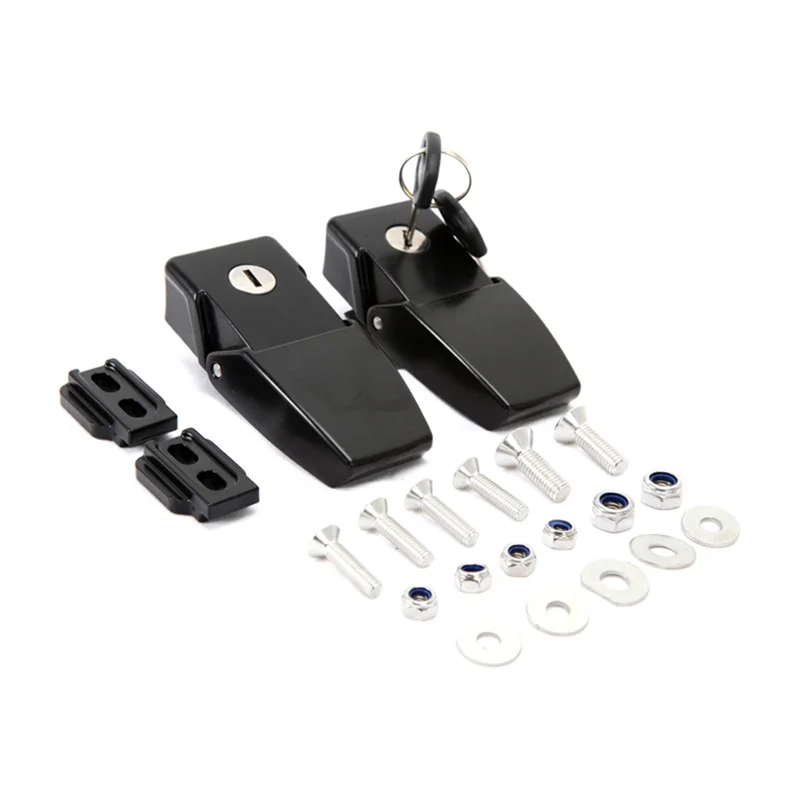 1Set Engine Hood Lock Latch Catch Cover With Keys For Jeep Wrangler JK Unlimited 2007-2017 Car-AD39