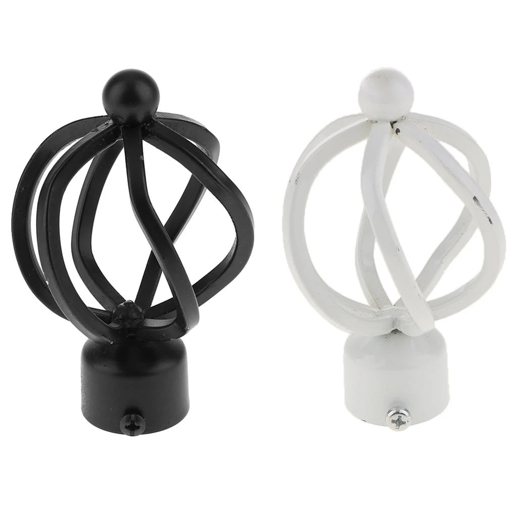 Aluminum Alloy Curtain Rod Finials Vintage End Cap for Window Treatment Hardware and Extendable Curtain Poles