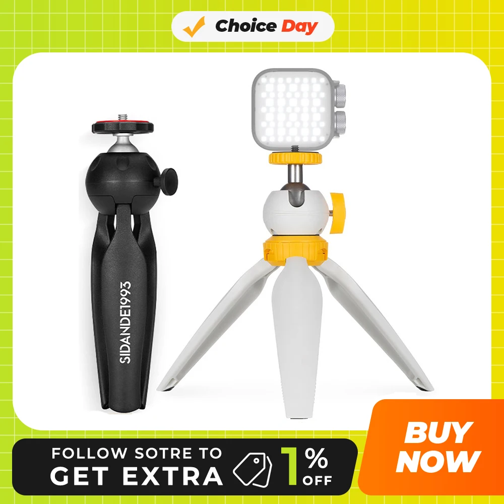 SIDANDE mini tripod handheld portable self-timer expandable desktop tripod holder for phone camera stabilizer mini accessory