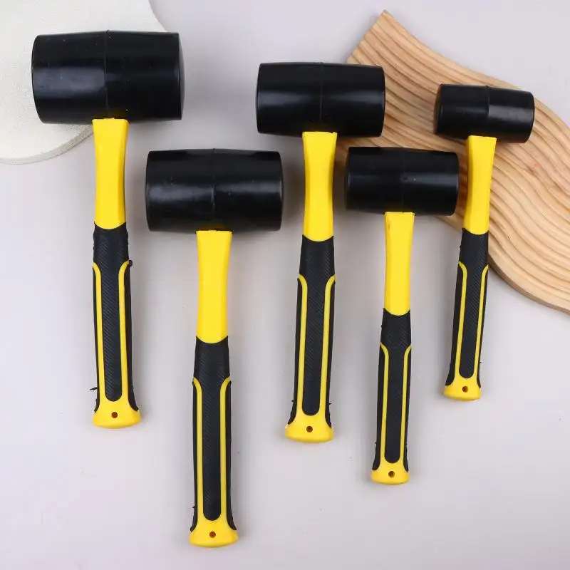 【CCA】Black American Fiber Handle Rubber Hammer Elastic Hammer Ceramic Tile Floor Leather Hammer Installation Hammer