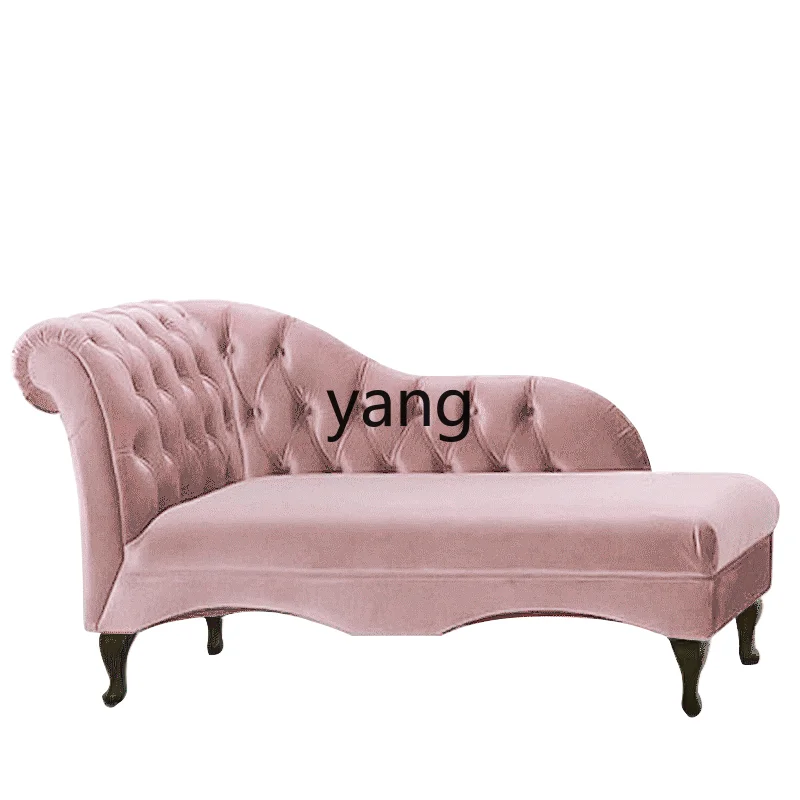LTT American concubine chair fabric European pull button concubine sofa bedroom concubine chair