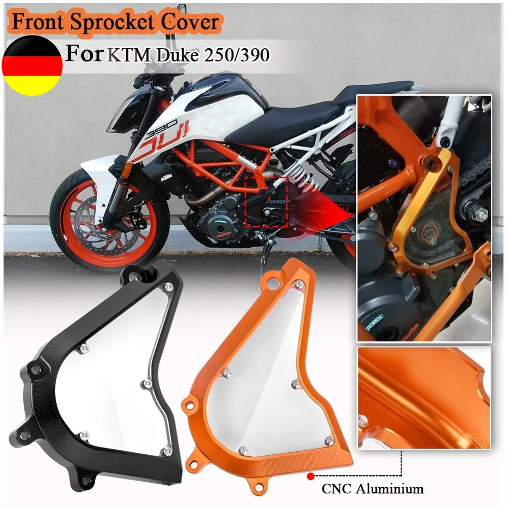 Front Sprocket Guard Chain Cover Crash Falling Protector Motorcycle Accessories For KTM DUKE 250 390 2017-2023 2021 2020 Orange