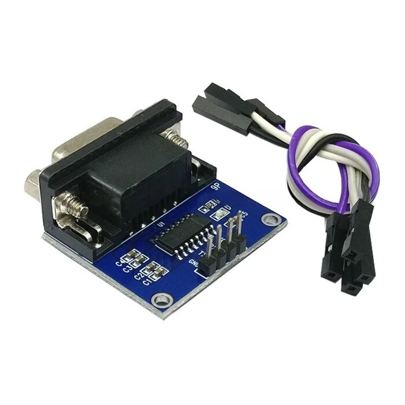5pcs RS232 to TTL Module, Female Serial Port to TTL Converter, MAX3232 Chip, Debug Brush Board, with Dupont Wires