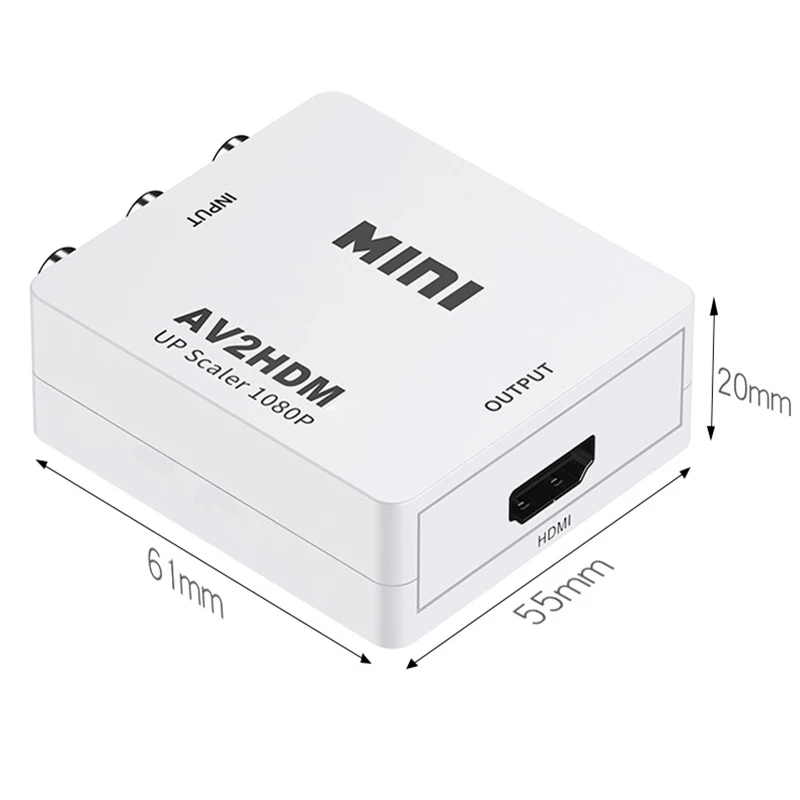 1PCS AV2HDMI RCA AV To HDMI-compatible Composite Adapter Converter 1080P Audio Video Cable CVBS AV Adapter with USB Cable