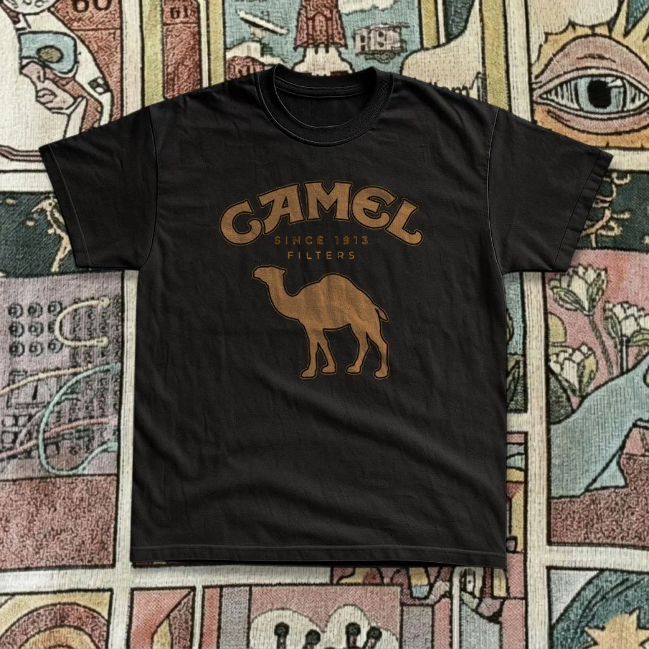 Vintage Camel Graphic T-Shirt Camel Cigarettes Men Women 90s Cotton T-shirt Aesthetic Streetwear Harajuku Y2K Casual Loose Tops