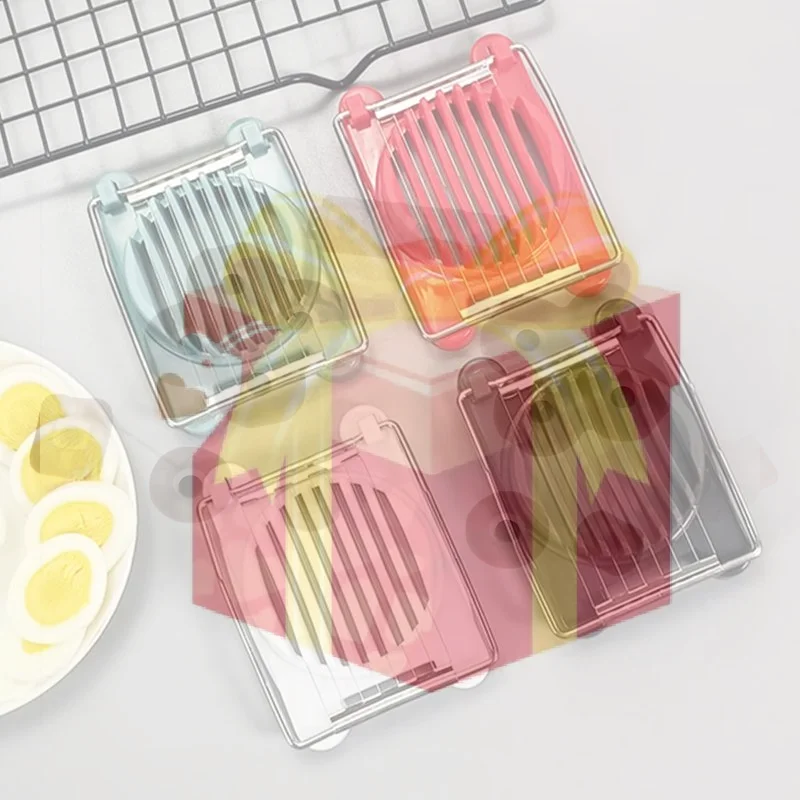 【HG】1Pcs Household Stainless Steel Egg Slicer And Divider Single-Use Century Egg Slicer Multifunctional Egg Cutting Tool