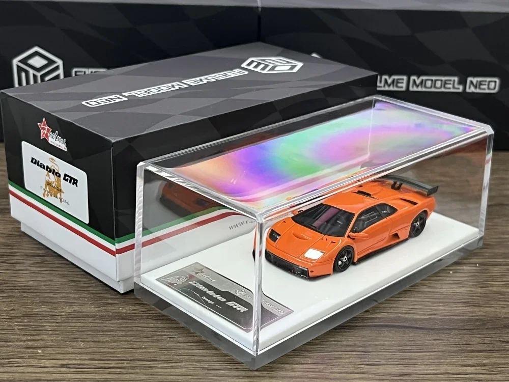 

Fuelme 1/64 Diablo GTR Orange Resin Birthday Gifts Hobby Display Simulation Collection