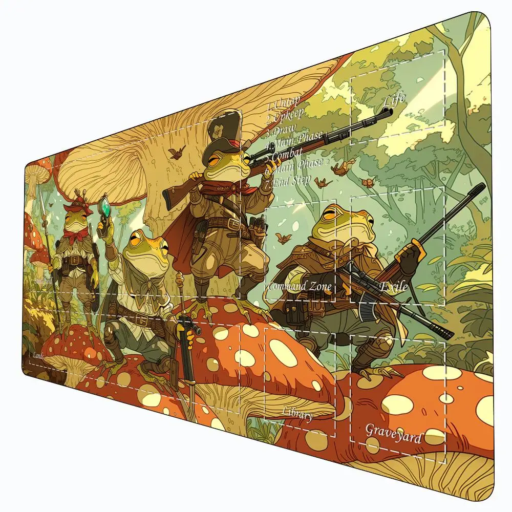 

Игровой коврик Frog Adventure Team MTG для карточных игр Magic, нескользящий, прочный, 35x60 см, для командных игр, коврик для настольных игр TCG