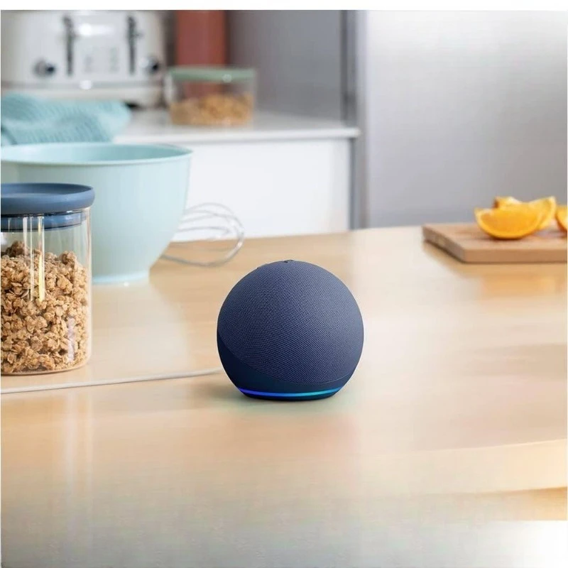 Smart Speaker with Clock Display | Echo Dot 5th & 4th Generation Alexa Voice Assistant Combo