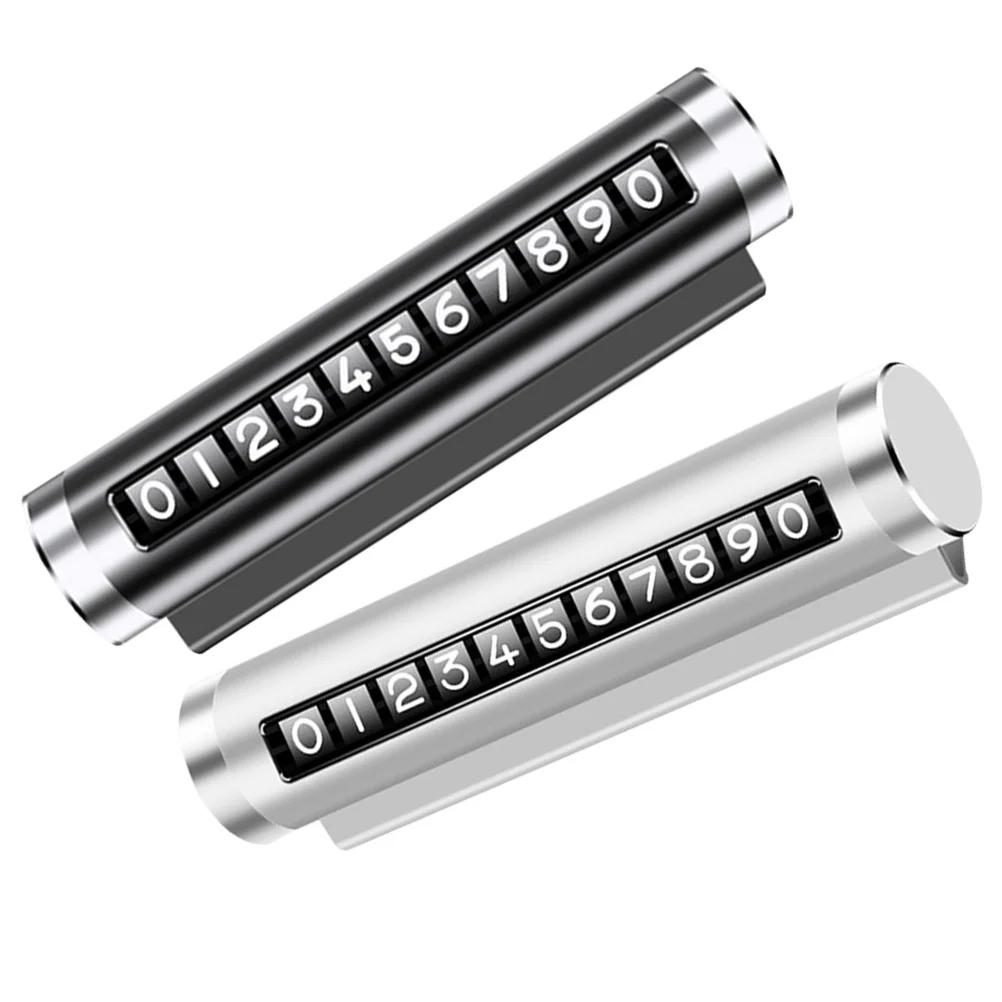 

2Pcs Car Parking Card Temporary Rolling Design Adjustable Phone Display Car Temporary Parking Card