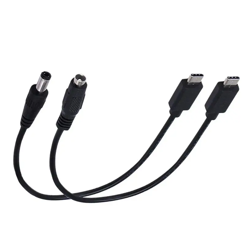 USB 3.1 typu C USB-C do DC 5.5x2.5mm przedłużenie gniazda zasilania kabel do ładowania 0.25m