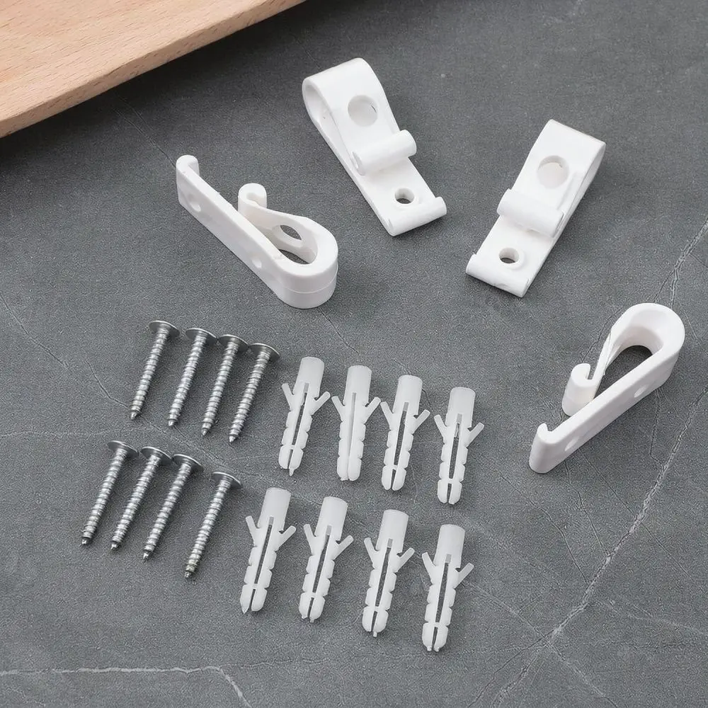 Plastic Double Hole Cord Hook Roller Blind Chain Tensioning Holder Wall Mount Hardware For Window Curtain Parts