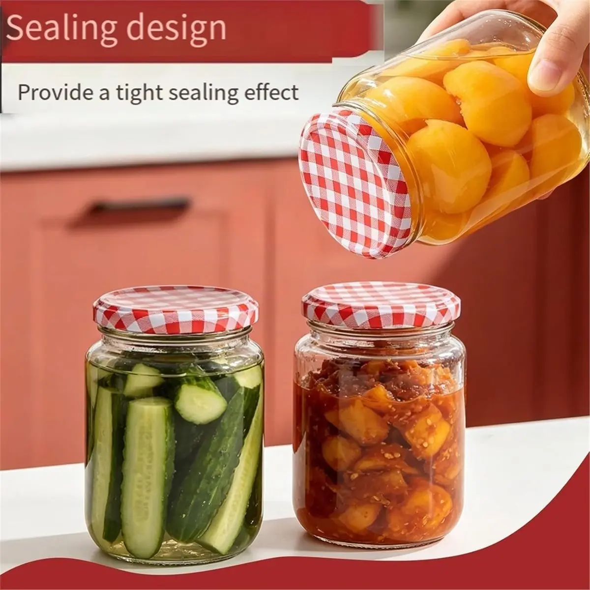 Pack of 60 Twist Off Lids 82 mm Screw Lids for Jars,Replacement Lids for Preserving Jars for 230/350/435 Ml/565 Ml